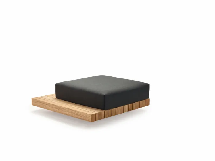 Gartenstuhl SOLPURI �PLATEAU Loungem�bel-Hockermodul 2�, Teakholz-Untergestell